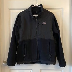 North face black fleece jacket
